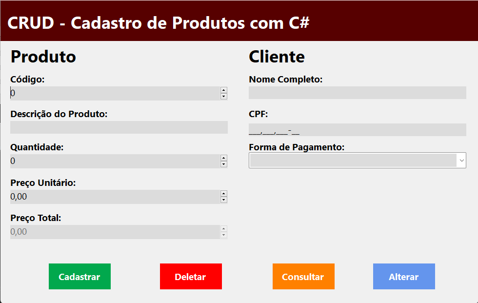 Projeto CRUD com .txt - Csharp
